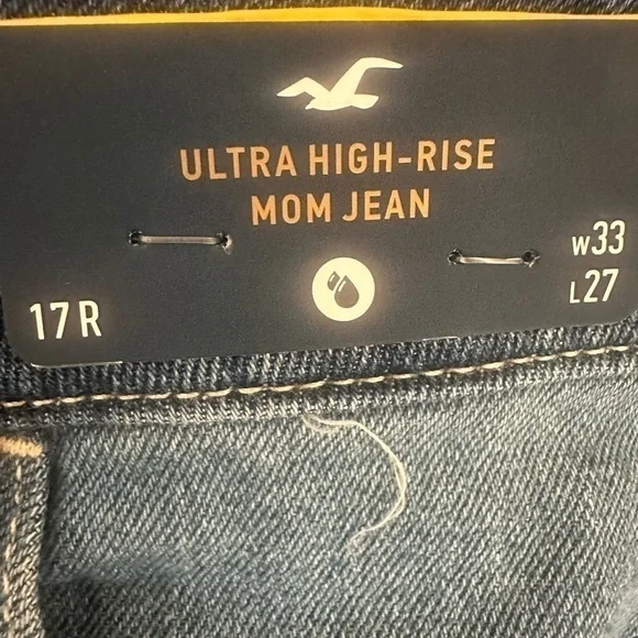 New Hollister Ultra High-Rise Mom Jeans 17R W33/L27 - Picture 2 of 8